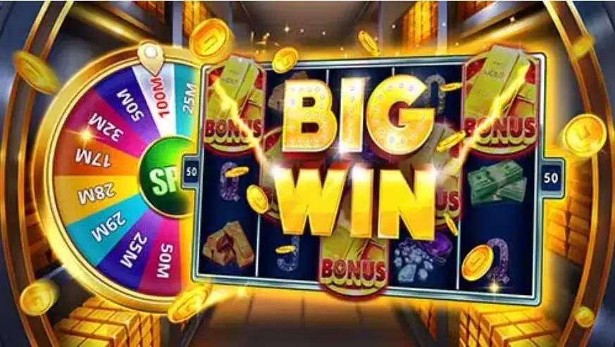Tampilan dashboard multi-kategori dengan permainan live dan slot